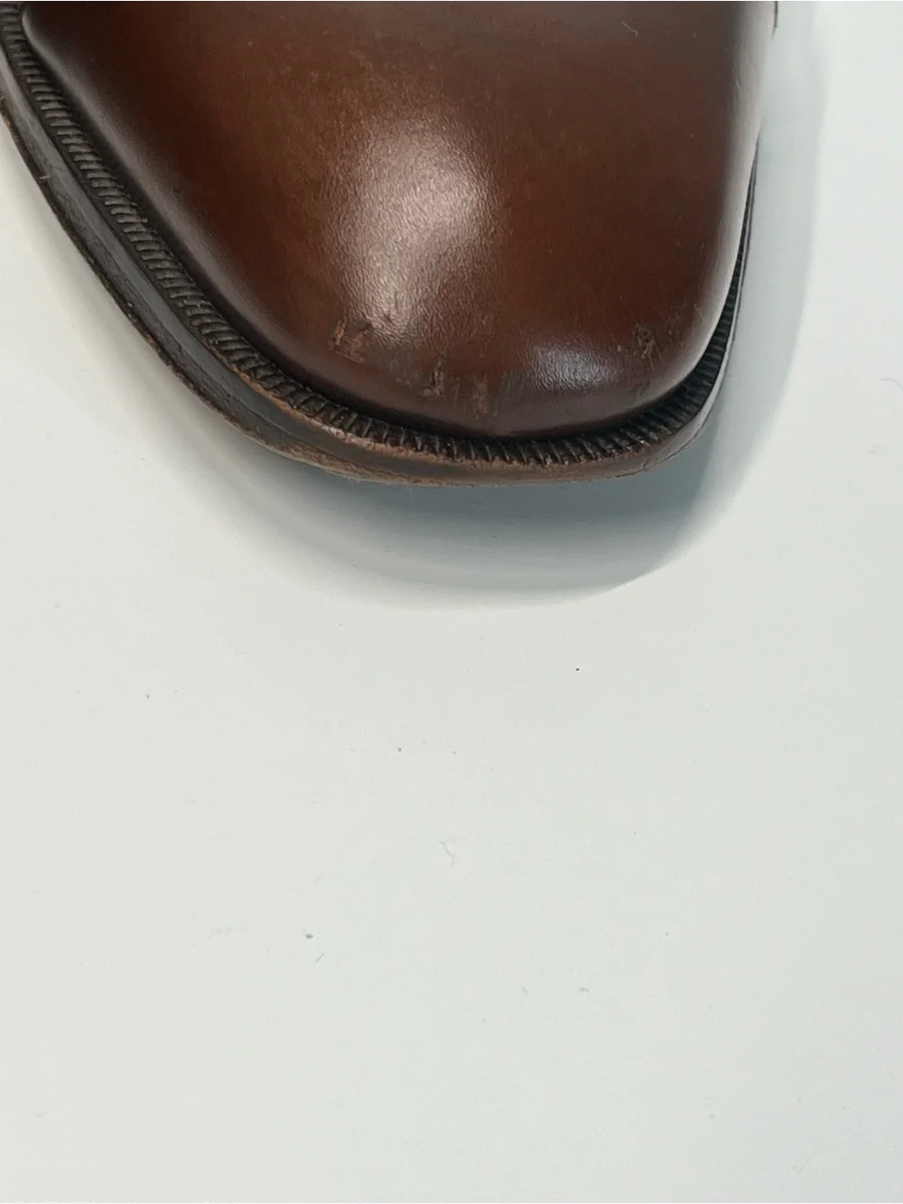 PETER HUBER Brown Leather Cap Toe Oxford Dress Shoes 12 Narrow Classic Lace